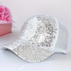 Sequin Mesh Baseball Cap